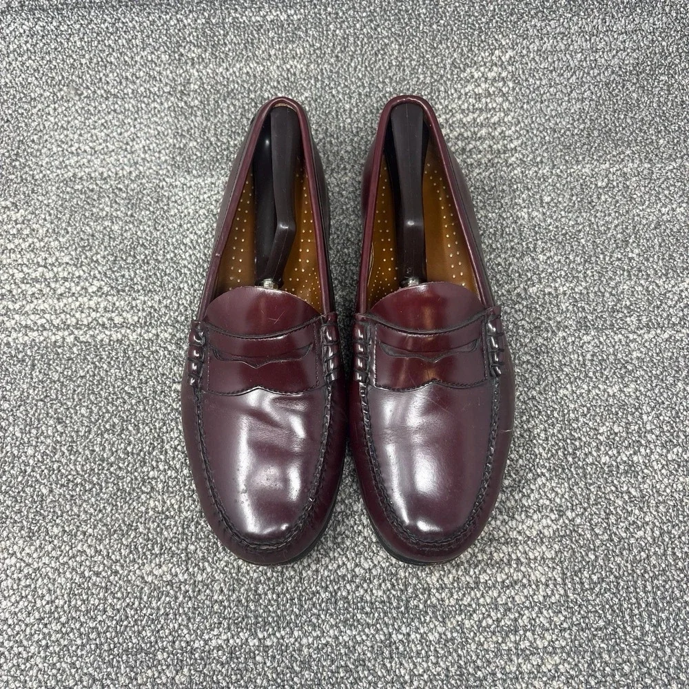 G.H. Bass Weejuns Penny Loafers Burgundy Cordovan Leather Mens 9.5 EE USA